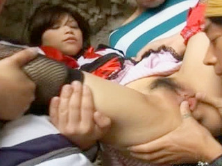 Hotaru Akane gets pounded by pirates in a XXX threesome with nippon porn stars in tokyo hotel room